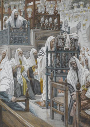 Jesus Unrolls the Book in the Synagogue painting.