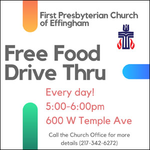 Free Food Drive Thru poster.