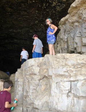 Visiting Cave in Rock State Park.
