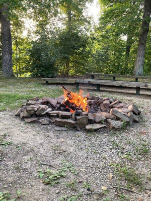 The fire pit at the McNabb Worship Center