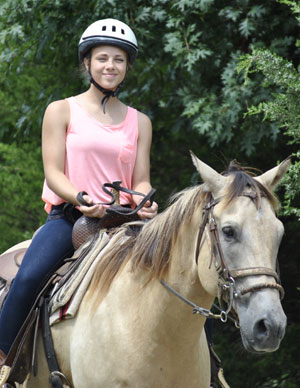 Horseback riding.