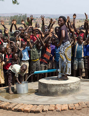 Shallow wells for clean water in Africa.