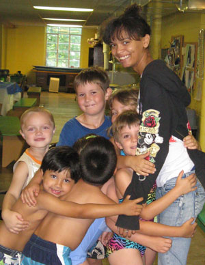 Dani with campers.